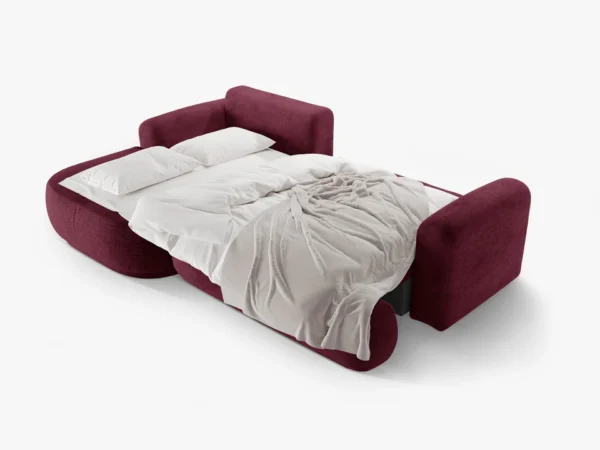 Coltar extensibil rosu burgundy din tesatura structurata Ella Left - imagine 5