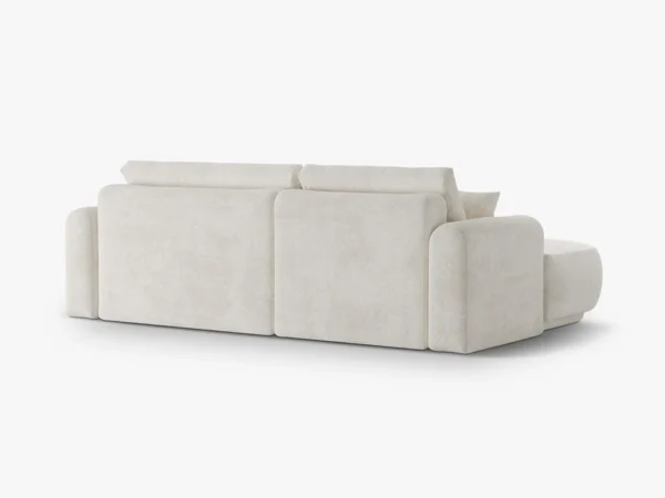 Coltar extensibil crem deschis din tesatura boucle Ella Left - imagine 6