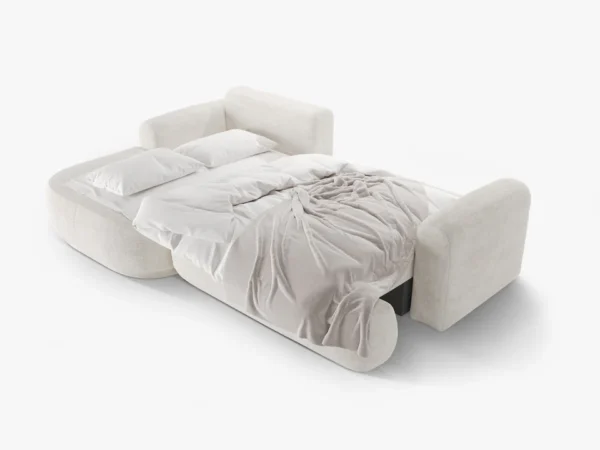 Coltar extensibil crem deschis din tesatura boucle Ella Left - imagine 5