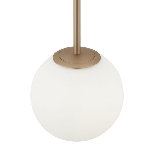 Pendul auriu/alb din metal si sticla cu 1 bec Basic - imagine 2