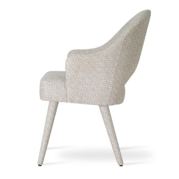 Scaun dining bej din tesatura Goda Sack - imagine 3