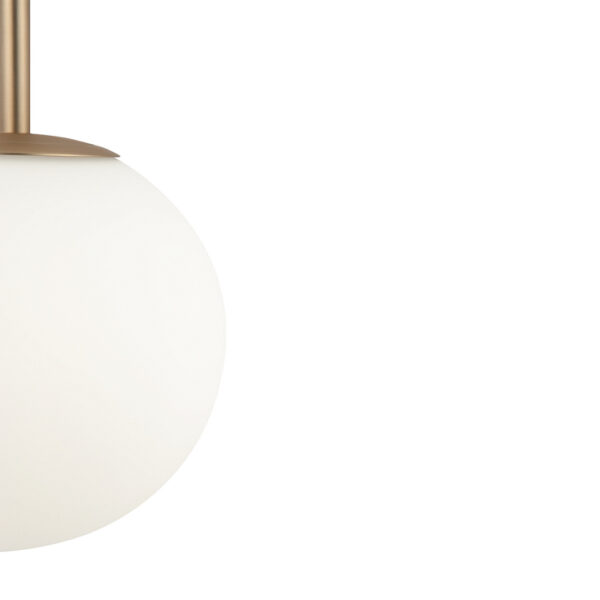Pendul auriu/alb din metal si sticla cu 1 bec Basic - imagine 4