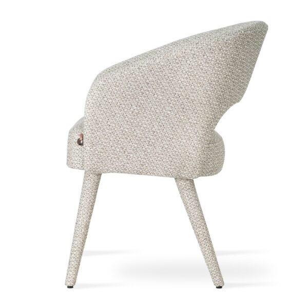 Scaun dining bej din tesatura Ines Supreme Sack - imagine 3