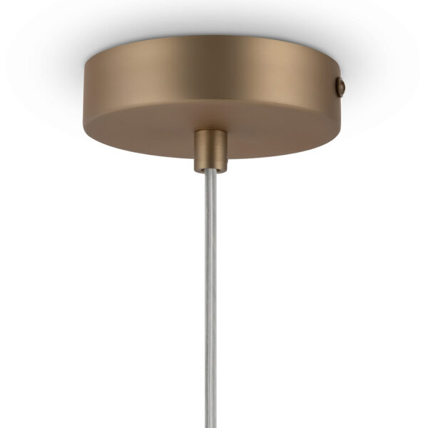 Pendul auriu/alb din metal si sticla cu 1 bec Basic - imagine 3