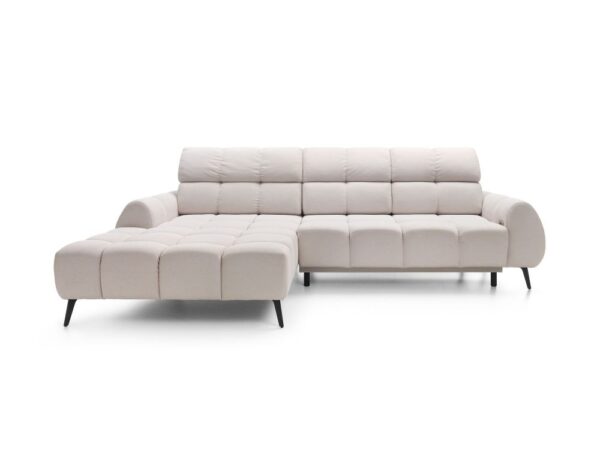 Coltar extensibil bej din catifea Piano - imagine 7