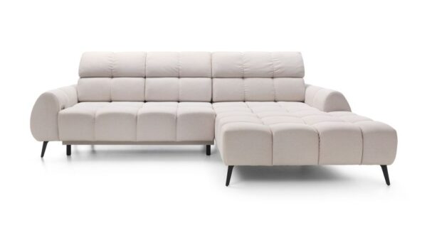 Coltar extensibil bej din catifea Piano - imagine 8