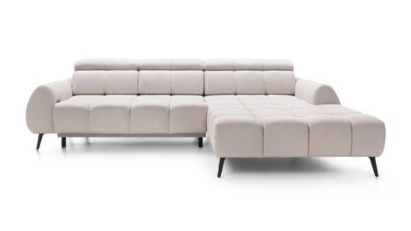 Coltar extensibil bej din catifea Piano - imagine 3