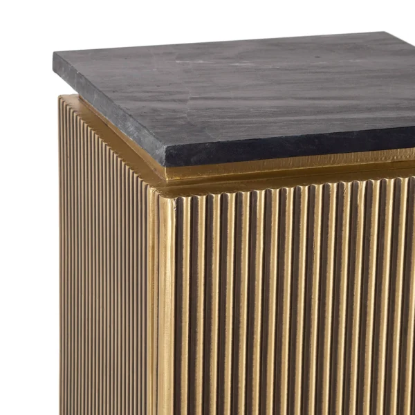 Piedestal auriu din MDF si metal h110 Ironville - imagine 4
