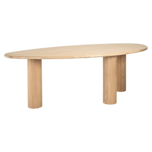 Masa dining bej natur din lemn Oakley