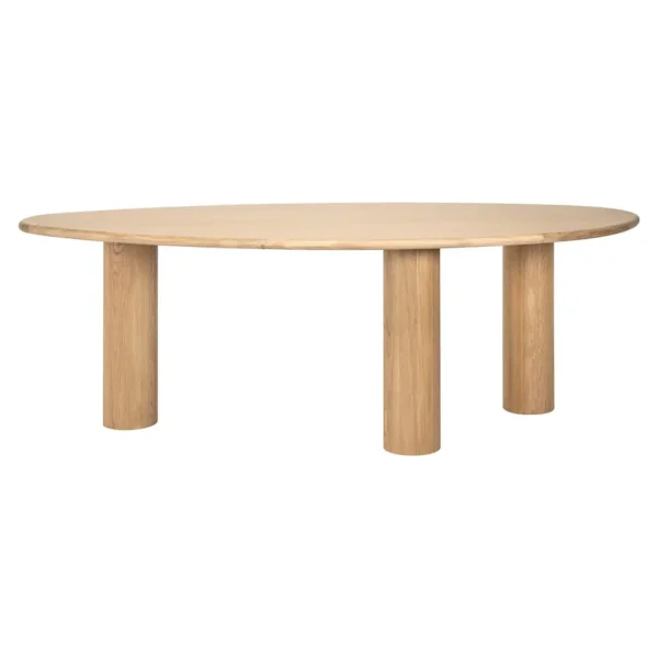 Masa dining bej natur din lemn Oakley - imagine 2