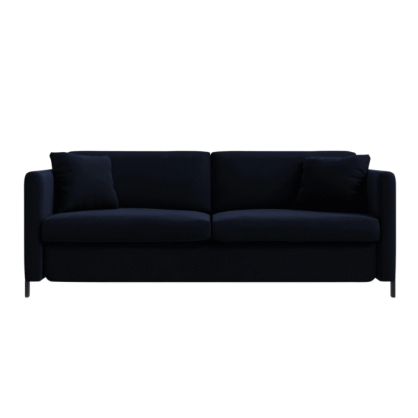 Canapea extensibila albastru indigo din catifea Gloria