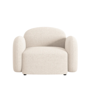 Fotoliu bej deschis din tesatura chenille Blair