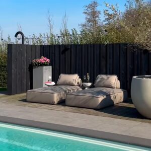 Pat de zi de exterior maro din tesatura Jondal