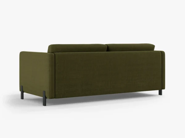 Canapea extensibila verde olive din tesatura structurata Gloria - imagine 4