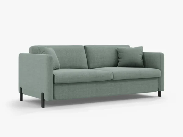 Canapea extensibila verde menta din tesatura structurata Gloria - imagine 3