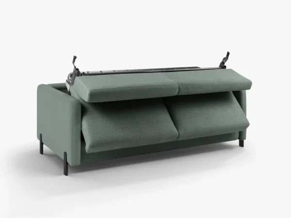 Canapea extensibila verde menta din tesatura structurata Gloria - imagine 5