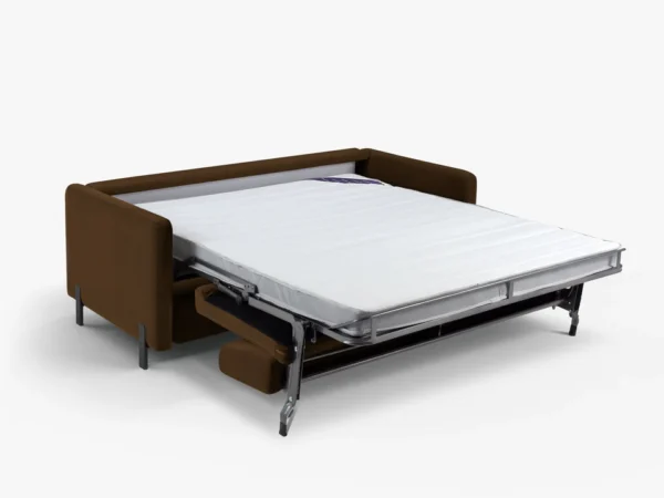Canapea extensibila maro din catifea Gloria - imagine 6