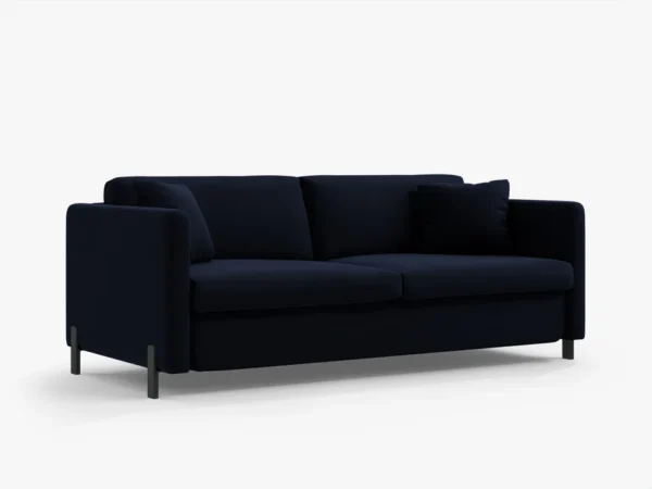 Canapea extensibila albastru indigo din catifea Gloria - imagine 3