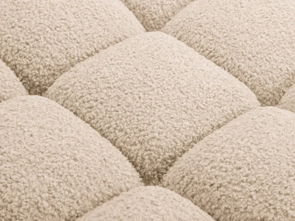 Canapea modulara 3 locuri bej nisipiu din tesatura boucle Bellis - imagine 6