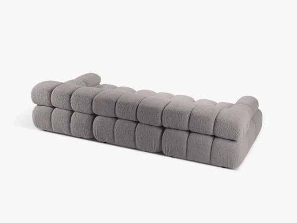 Canapea modulara 3 locuri gri din tesatura boucle Bellis - imagine 4