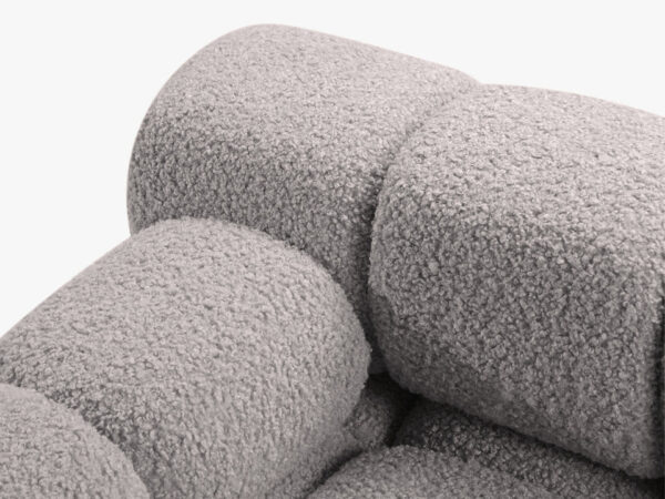 Canapea modulara 3 locuri gri din tesatura boucle Bellis - imagine 5
