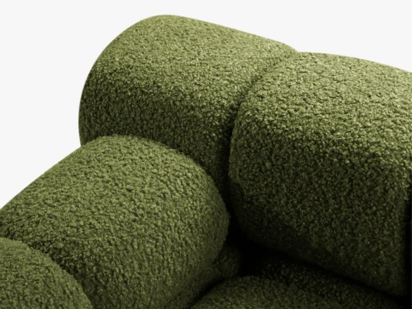 Canapea modulara 3 locuri verde din tesatura boucle Bellis - imagine 6