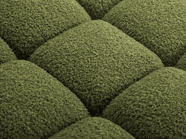 Canapea modulara 3 locuri verde din tesatura boucle Bellis - imagine 5