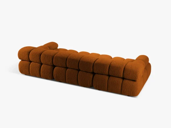 Canapea modulara 3 locuri caramizie din tesatura boucle Bellis - imagine 4