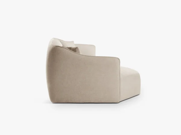 Canapea bej din tesatura boucle Hailey Left - imagine 6