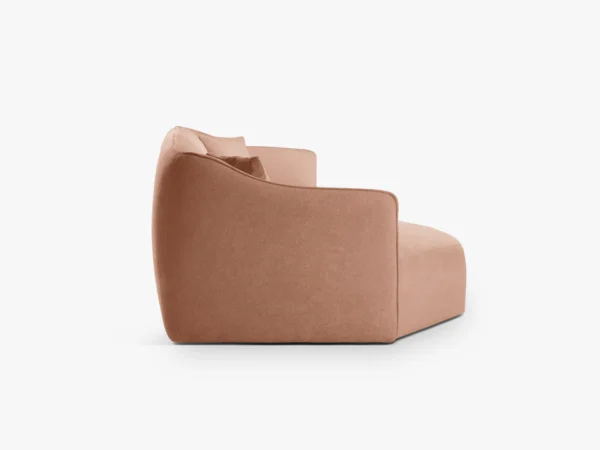 Canapea roz piersica din tesatura boucle Hailey Left - imagine 5