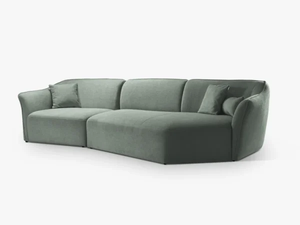 Canapea verde menta din tesatura boucle Hailey Right - imagine 3