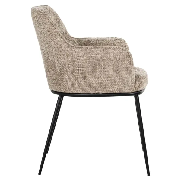 Scaun dining maro din tesatura texturata Bella - imagine 3