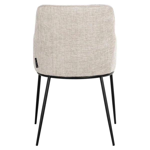 Scaun dining bej din tesatura texturata Bella - imagine 4
