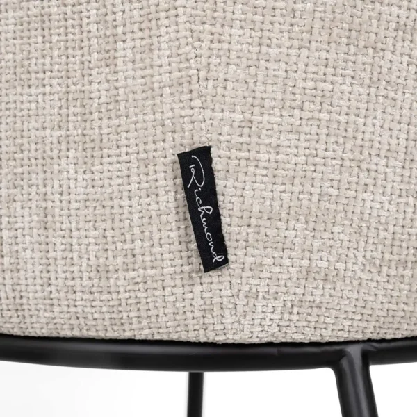 Scaun dining bej din tesatura texturata Bella - imagine 6