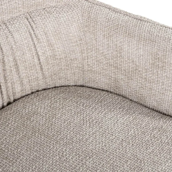 Scaun dining bej din tesatura texturata Bella - imagine 5
