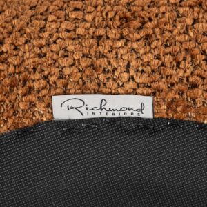 Taburet puf caramiziu din tesatura chenille Jace