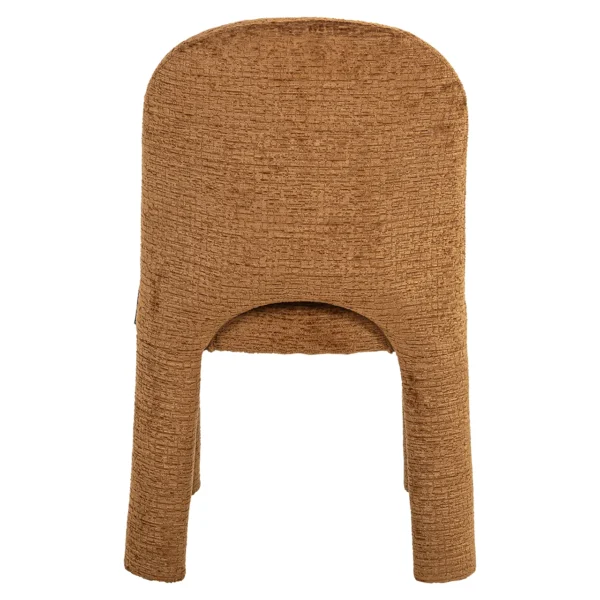 Set 2 scaune dining coniac din tesatura chenille Brandi - imagine 4