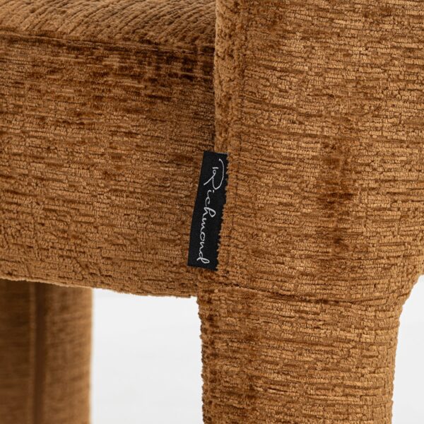 Set 2 scaune dining coniac din tesatura chenille Brandi - imagine 5
