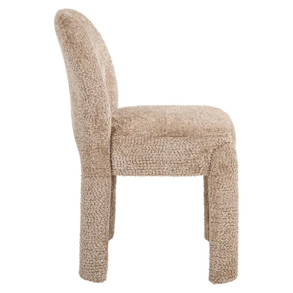 Set 2 scaune dining bej din tesatura chenille Brandi - imagine 3