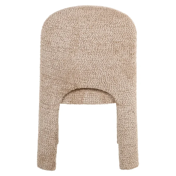 Set 2 scaune dining bej din tesatura chenille Brandi - imagine 4