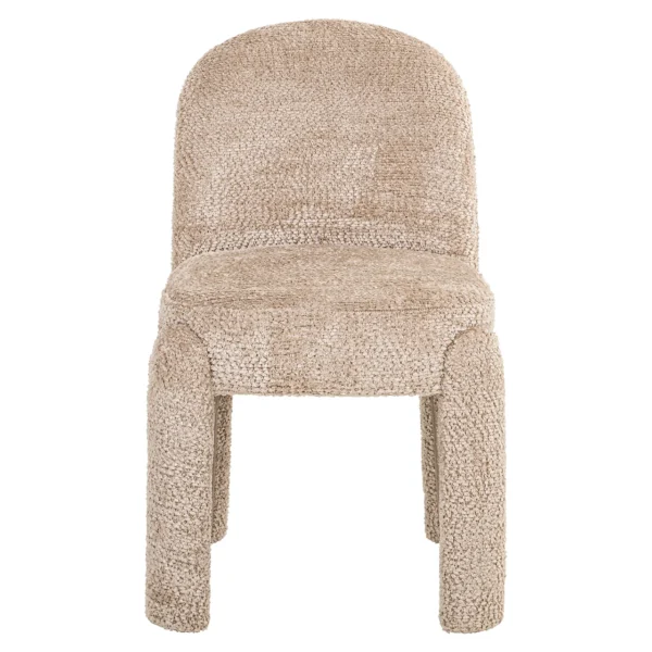 Set 2 scaune dining bej din tesatura chenille Brandi - imagine 2