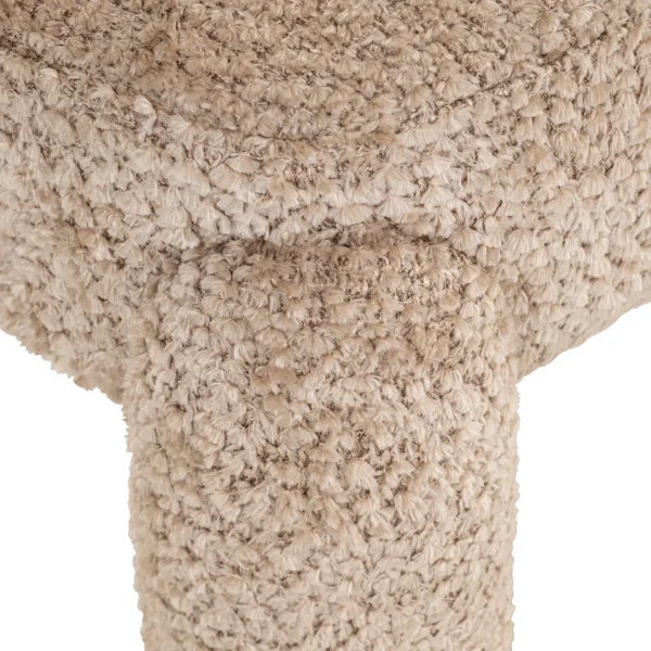 Set 2 scaune dining bej din tesatura chenille Brandi - imagine 7