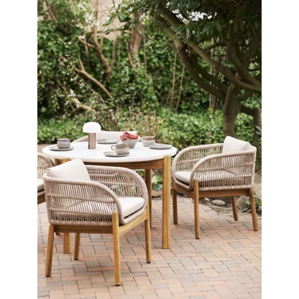 Set mobilier de exterior bej din lemn Terracina - imagine 8