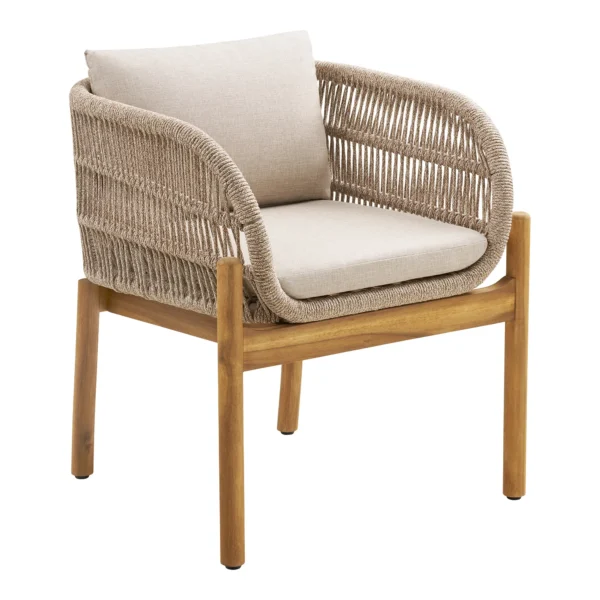 Set mobilier de exterior bej din lemn Terracina - imagine 3