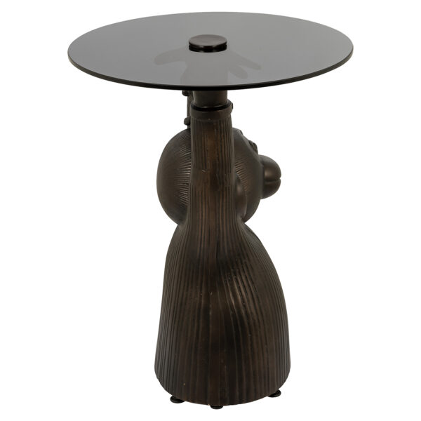 Masa laterala bronz din aluminiu si sticla Ape - imagine 3