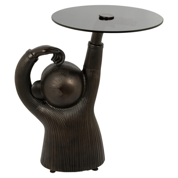 Masa laterala bronz din aluminiu si sticla Ape - imagine 4