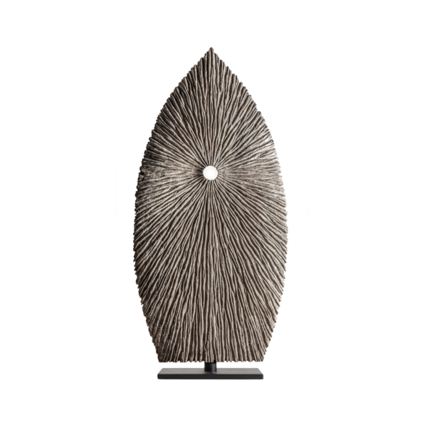 Decoratiune de podea maro din lemn de suar h210 Oval