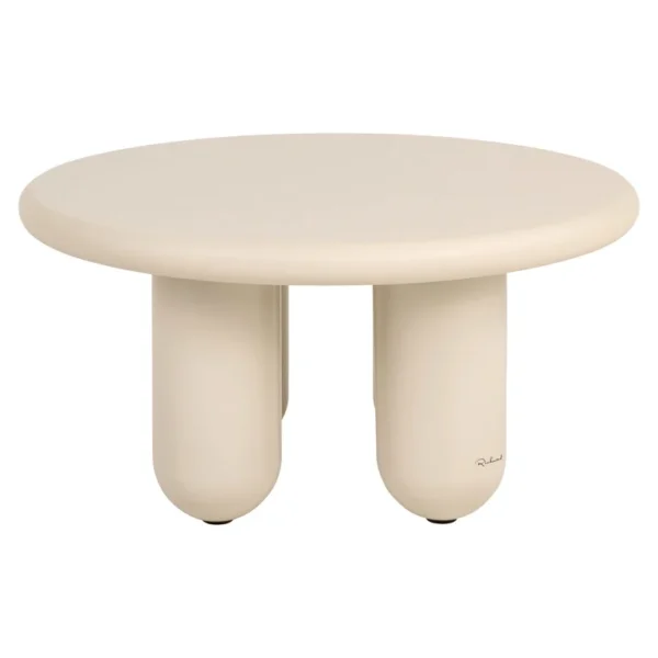 Masa de cafea rotunda bej din MDF 80 Calma - imagine 2