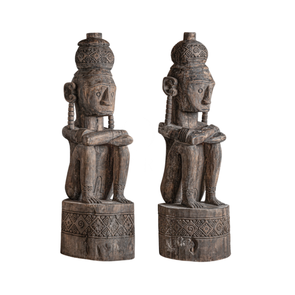 Decoratiune de podea maro din lemn de mango h155 Sculpture
