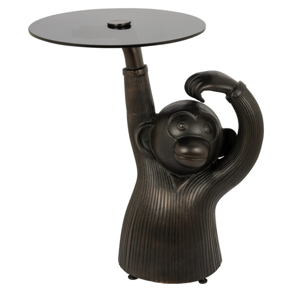 Masa laterala bronz din aluminiu si sticla Ape